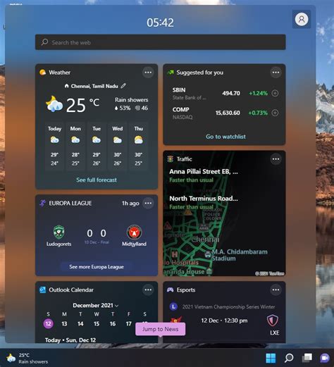 Closer Look At New Weather Widget For Windows Taskbar