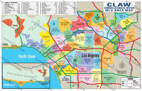 Claw Combined Los Angeles Westside Mls Area Map Otto Maps