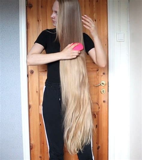 Video Very Long Blonde Hair Morning Brushing Realrapunzels Long Hair Video Long Blonde