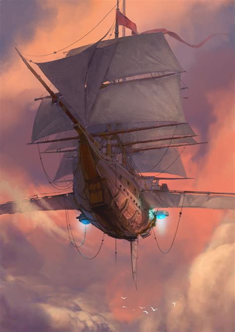 Illustrations I Did For Critical Role Book E DnD Steampunk Airship Arte Steampunk