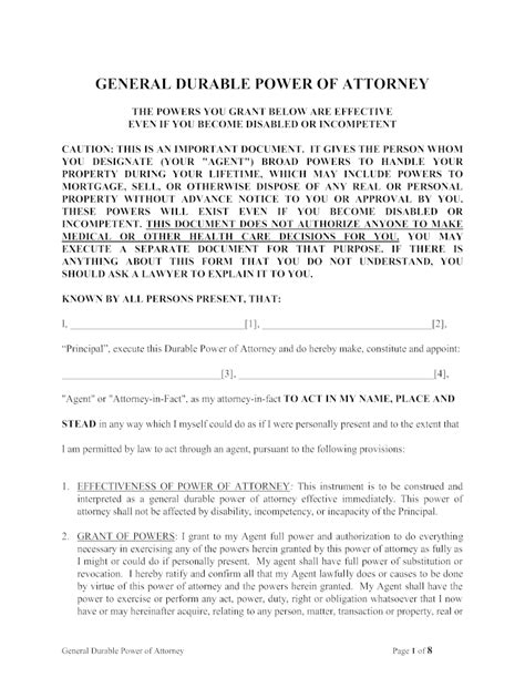 Indiana Power Of Attorney Form Pdf 2020 2021 Fill And Sign Printable