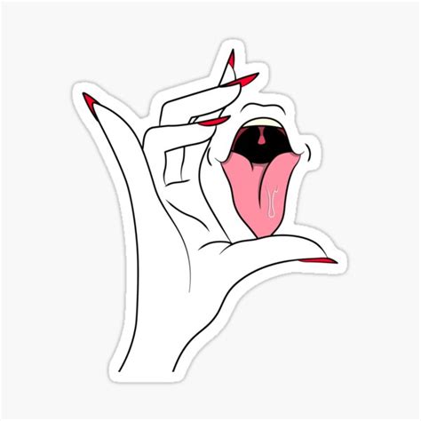 Sexy Cartoon Blowjob Illustration Deep Throat Queen Sticker For Sale By Prodbynieco Redbubble