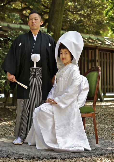 japanese shinto wedding at meiji shrine traditional groom s attire is a formal montsuki kimono