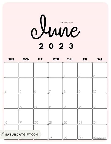 June Calendar Cute And Free Printable June 2023 Calendar Designs