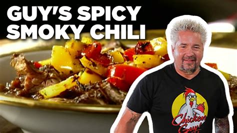 Guy Fieris Spicy Smoky Chili Guys Big Bite Food Network Youtube