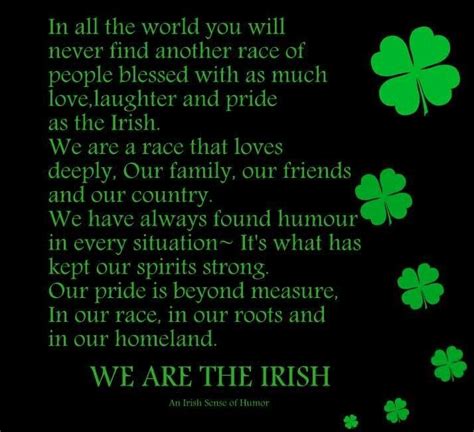 Irish Saying In All The World You Will Never Find Another Race Of