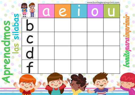 Aprender Silabas Para Ni Os En Pdf