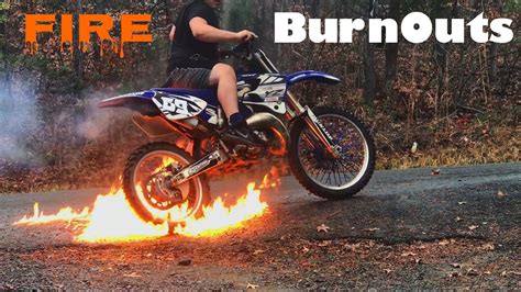 Insane Dirtbike Fire Burnouts Youtube