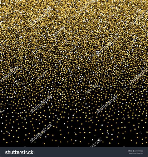 Gold Glitter Background Gold Sparkling Stars Stock Vector