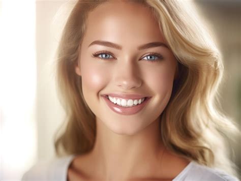 Premium Photo Beautiful Wide Smile Of Healthy Woman White Teeth Close Up