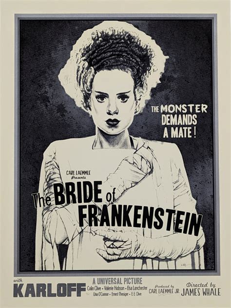 Bride Of Frankenstein The Regular By Ne Rare Prints And Posters