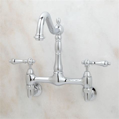 Determining what kind of faucet you have is important because it tells you how many holes climb under the kitchen sink and look where the sprayer and faucet are mounted (figure 2). Felicity Wall-Mount Kitchen Faucet - Kitchen