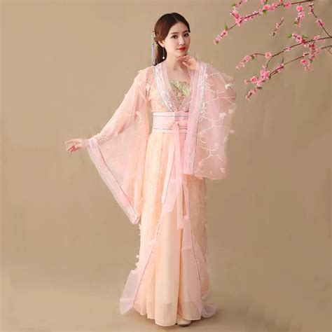 2019 Summer Chinese Traditional Women Hanfu Dress Chinese Fairy Dress