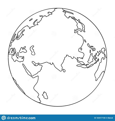 Globus Planet Earth With The Continents Of Eurasia Africa And