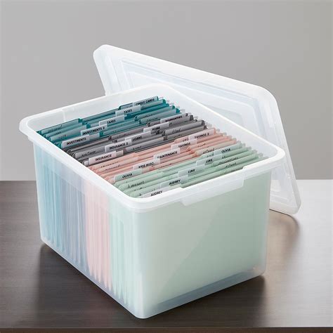 Clear Stackable File Tote Boxes The Container Store