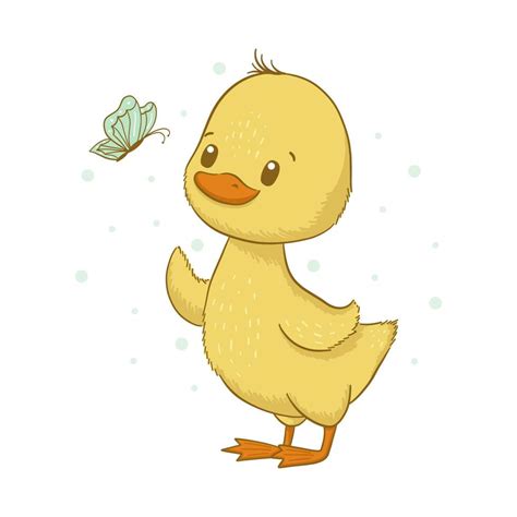 Cute Baby Duck Isolated On White Background 4 7940585 Vector Art At