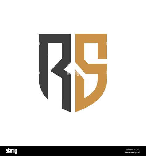 Initial Letter Rs Logo Or Sr Logo Vector Design Template Stock Vector