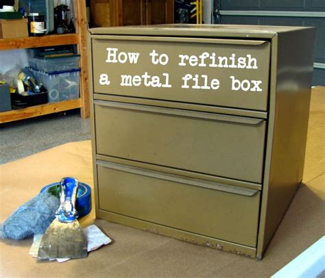 Paint the cabinets to make them look new and fresh. How-To Refinish a Metal File Box | Painting metal cabinets ...