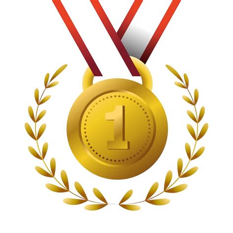 Premium Vector First Place Award Symbol