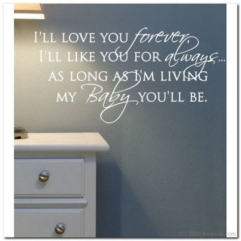 Ill Love You Forever Vinyl Lettering Wall Words Decor Etsy