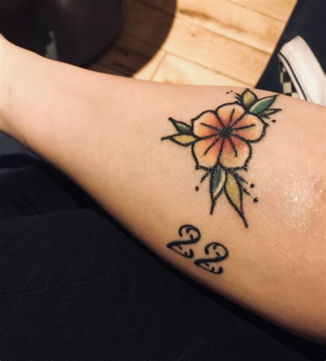 Old School Traditional Flower Tattoo With Contemporary Twist