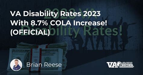 Va Disability Rates 2023 With 87 Cola Increase Official