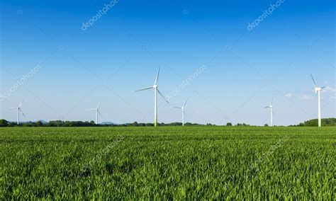 Windmills Field Farming Windmill Wind Turbine Wind Farm Electricity