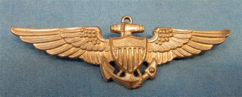 Stewarts Military Antiques Us Wwii Navy Pilot Wings Pinback Ns