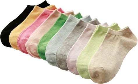 Amazon Com Sokyshop Soft Cotton Women S Ankle Socks 9 Pairs Clothing