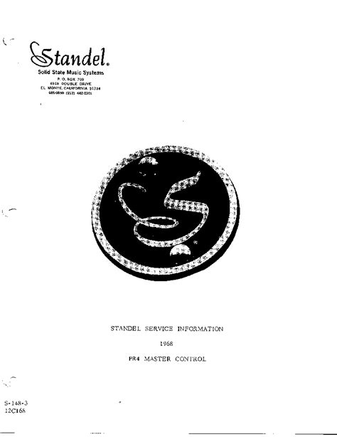 Standel Pr 4 Service Manual Download Schematics Eeprom Repair Info For Electronics Experts