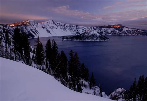 Crater Lake Np In Winter November 2009 Dave Harrison Crater Lake
