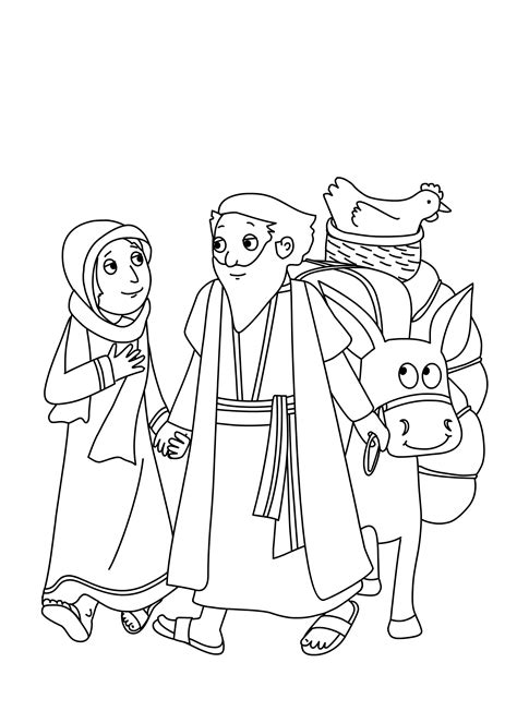 This coloring sheet highlights abraham's encounter with god. Abraham and Sarah Coloring Pages | Educative Printable