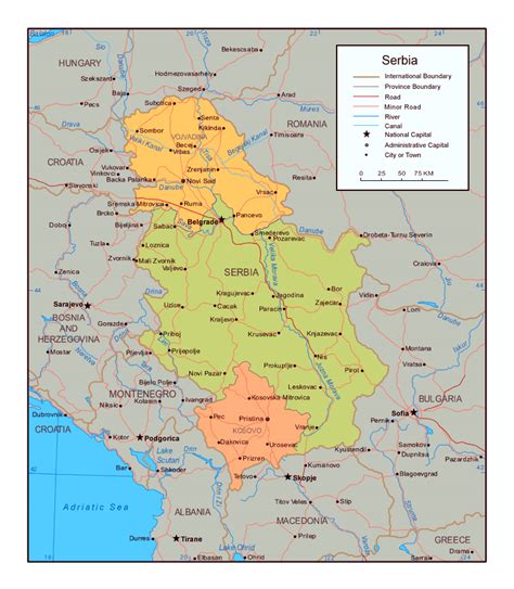 Political Map Of Serbia Serbia Europe Mapsland Maps Of The World