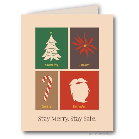 Stay Merry Stay Safe Christmas Card Holidaycardsto Outer Layer