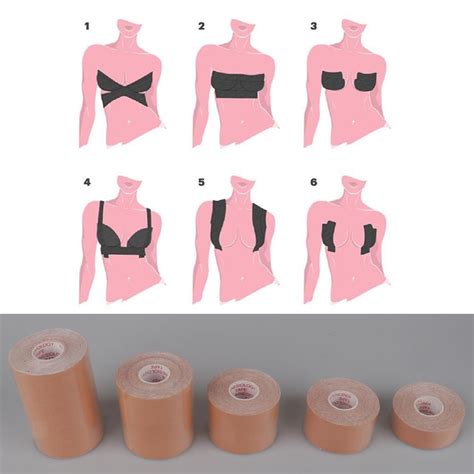 Breathable Breast Lift Tape Sticky Bra For Breast Push Up Strapless Ebay