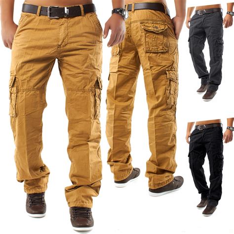 Cargo Hose Jeans Loose Fit Chinohose Cargohose Work Trousers Dromedar