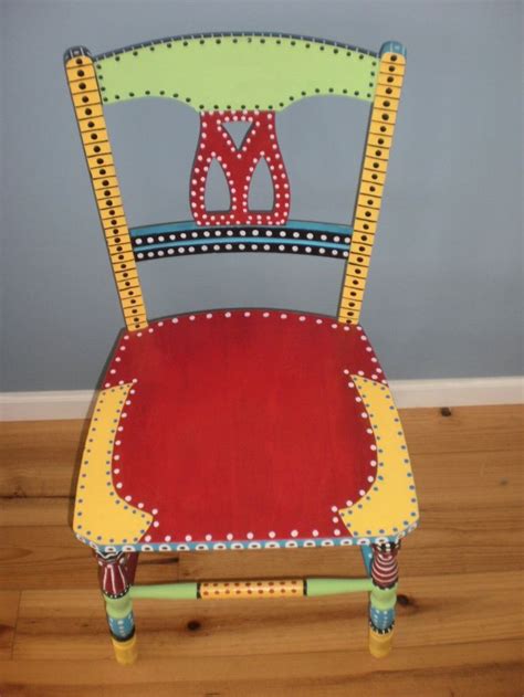 Hand Painted Wooden Chairs Hands Whimsical Painted Furniture