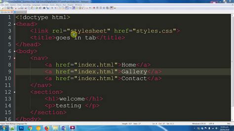 Html Coding Simple Website Setup Youtube