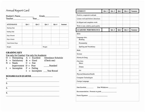 016 Printable Report Card Template Preschool Progress 412179 Within