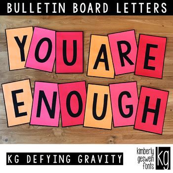 Maybe you would like to learn more about one of these? Bulletin Board Letters: KG Defying Gravity ~ Easy Cut by ...