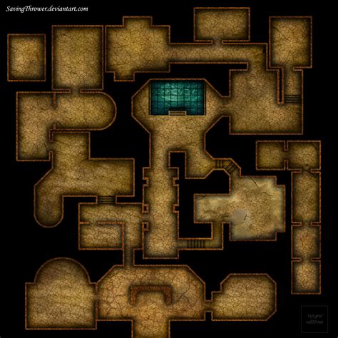 Clean Sand Dungeon Battlemap For Online Dndroll20 By Savingthrower On