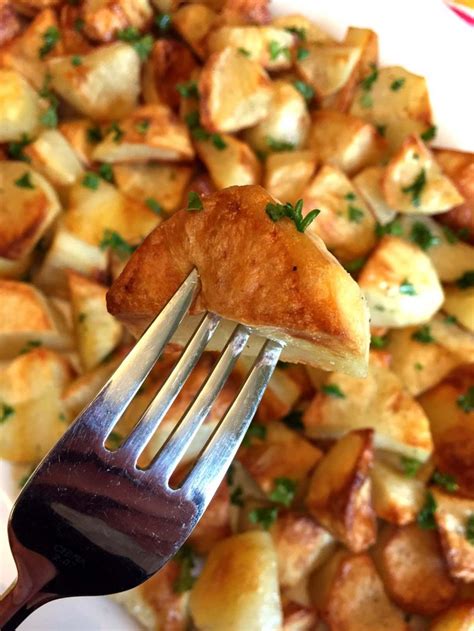Now, it's time to get a little rough drain the cooked potatoes and let them steam for a little bit to drive off excess moisture, then add them to the bowl with the infused oil season, the. Easy Oven Roasted Potatoes Recipe - Best Ever! - Melanie Cooks