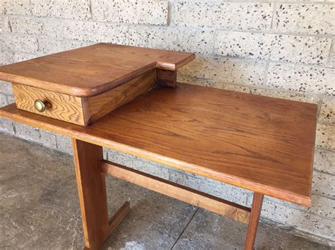 Small Oak Writing Desk With Drawer