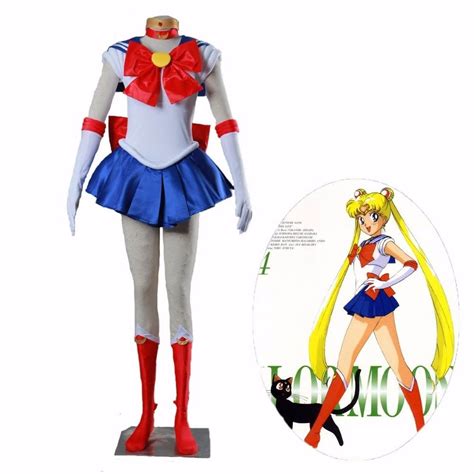 Athemis Anime Sailor Moon Tsukino Usagi Cosplay Party Costume Custom Made Any Size Dress High