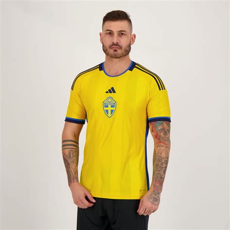 Camisa Adidas Suécia Home 2022 Futfanatics