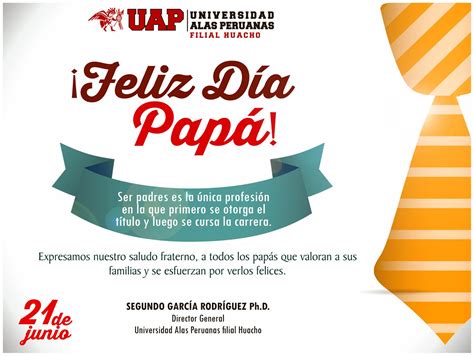 Comprá los regalos del día del padre con descuentos exclusivos de clubla nacion. Universidad Alas Peruanas Filial Huacho: ¡Feliz Día Papá!