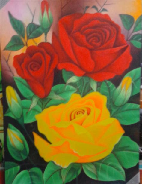 33 Gambar Lukisan Bunga Di Kanvas Galeri Bunga Hd