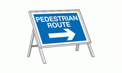 Pedestrian route right sign | temporary road signs ...