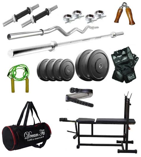 Buy Dreamfit 48 Kg Home Gym With 4 Rods 1 5ft Straight 1 3ft Curl 3