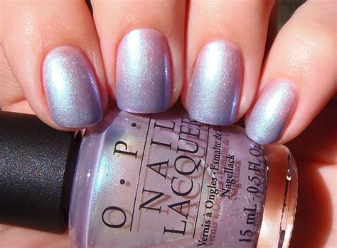 Sparkly Vernis Opi Yokohama Twilight Is A Sheer Light Pink With Blue